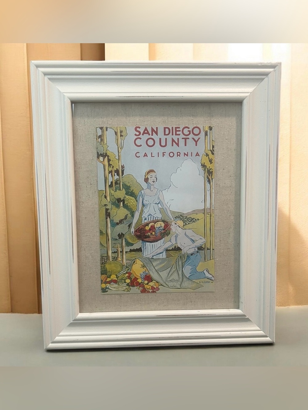 vintage 1930s promotional print for San Diego County, California.